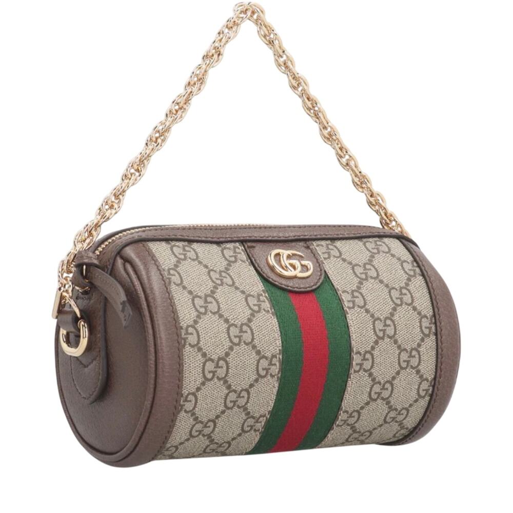 GUCCI Ophidia Mini shoulder bag Chain and Leather Strap NWT - Picture 2 of 6